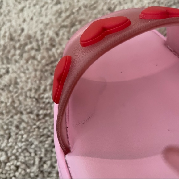 Lazy Oaf x Melissa Kick Off Heart Platform Sandals Pink Red Size 8 - Picture 10 of 10